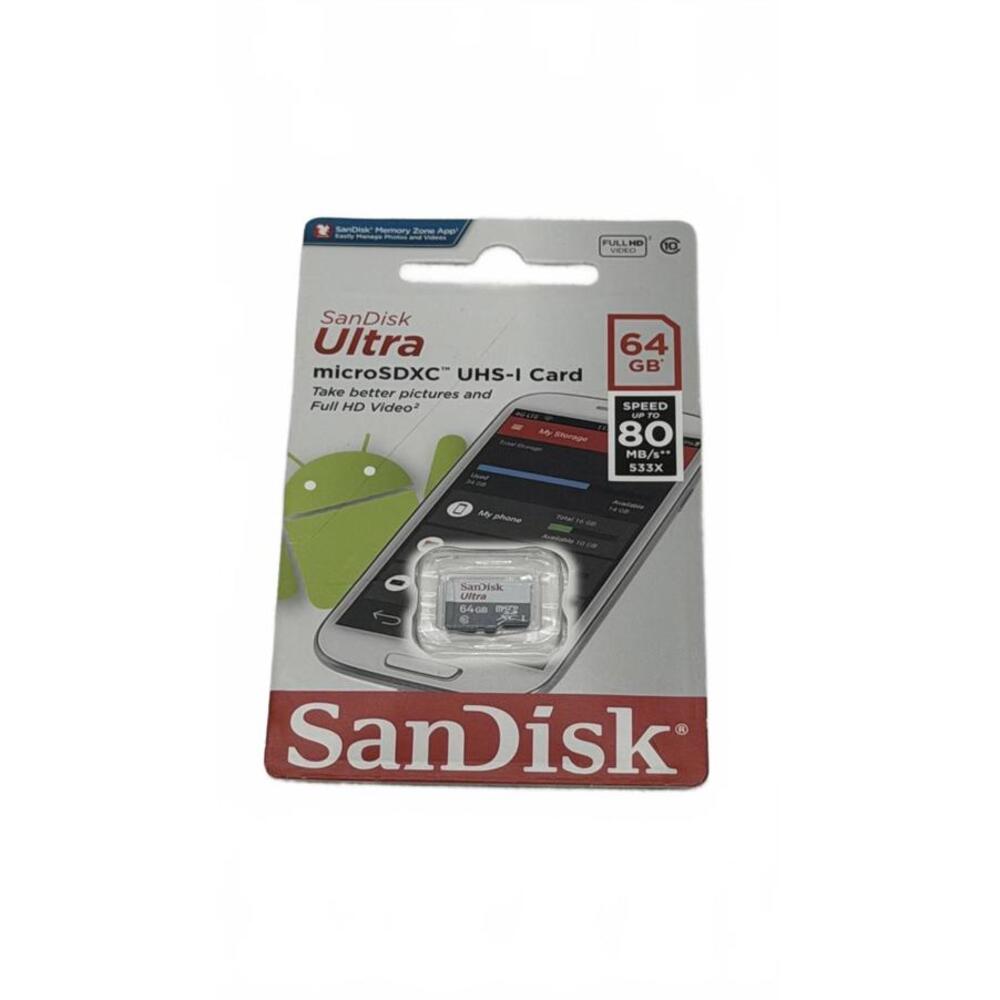 SanDisk Ultra 64GB microSDXC UHS-I Card - 80MB/s Speed